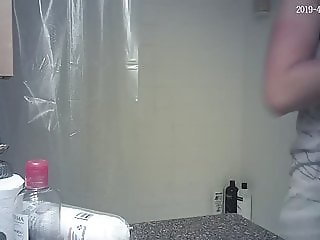 Hidden cam blonde shower girl