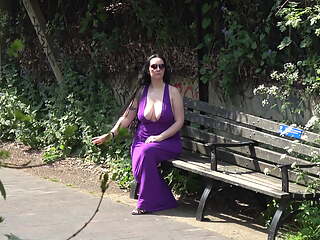 Perfect In Purple - Part One - Great Cleavage In Public