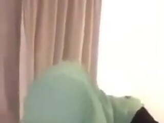 Hijab Milf riding dick in a hotel 