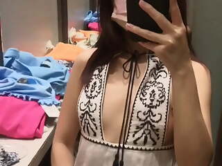 Sexy Young Instagram Chinese Slut Playing In Changing Room 