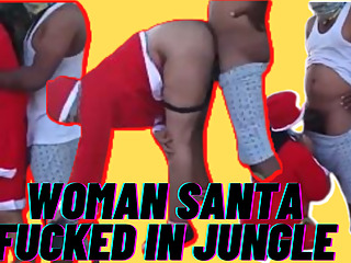 Big Boobs Woman Santa Cheating and Fucked In Jungle by Local Man