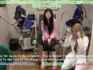 New Nurse Stacy Shepard Examines Standardized Patient Alexandria Wu During Clinicals While Doctor Tampa Grades The Nurse