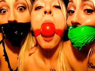 Kinky Blonde Amateur Gagged With Panties, Ball Gag And Duct Tape In Home Made Gag Talk Video For Selfgags