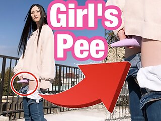 Japanese girl can pee with standing up lol After pissing, I enjoyed masturabation with the adult toy!