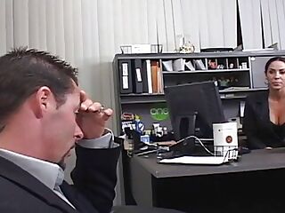 Veronica Rayne is a brunette MILF getting fucked in office