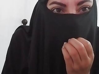 Real Horny Arab Halal In Black Niqab Masturbates Squirting Pussy To Orgasm And Sins Against Allah