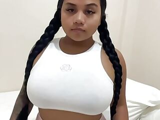 Asian Filipina  boobs bouncing 