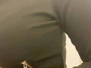 Hotwife - touching my big tits at work