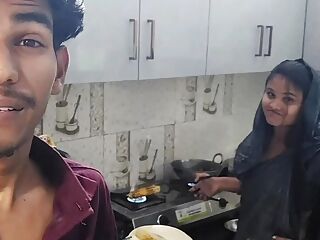 Naughty indian Desi wife with cooking by-Vinodshorts 