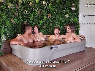 Sex in the Jacuzzi, Swinger, Latinas, Cuckolds and Big Tits