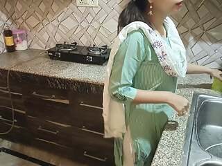 desi sexy stepmom gets angry on him after proposing in kitchen pissing 