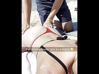 Cheating Slutty Wife Hooks Up Stranger on the Beach