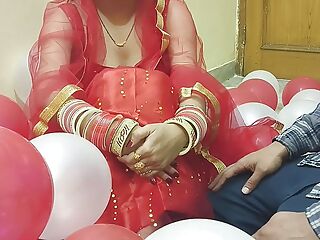 First night of a newly married Desi beautiful hot wife fucked by husband in hindi