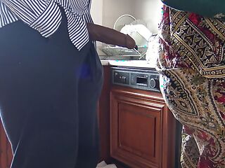 mature Turkish maid in London lets african immigrant fuck her in the kichen