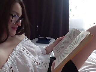 Hot Stepsister Reading a Book and Playing with My Dick - Anny Walker