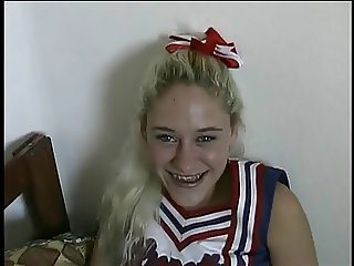 Busty cheerleader gets fucked by mature white male 
