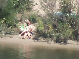 shy and horny girl rides cock on the river
