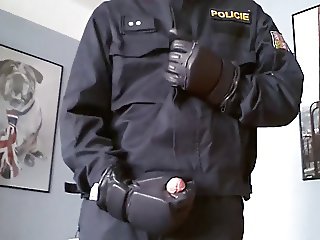 Police uniform and gloves 