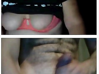 The girl show breasts for my dick on webcam