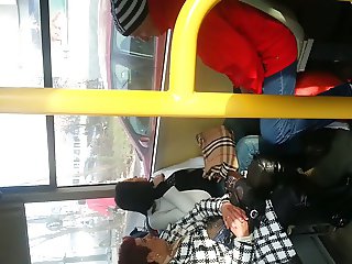 spy sexy mature in bus romanian