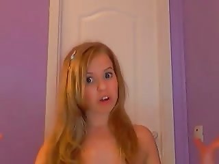Cute Redhead teen teasing on webcam