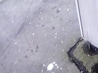 spray cum on teen at bus stop 