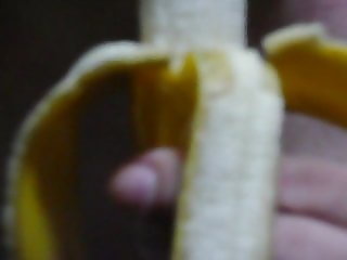 Penis-banana Dildo Fellatio PLAYING ONANIE