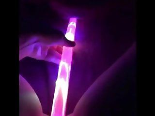 Young 18 Year old fucks her lightsaber