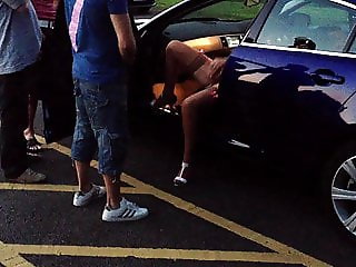 Dogging Show for 5 Lads in a Car Park 