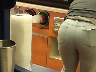 Shorty Juicy Ass in Jeans VPL Bend Over