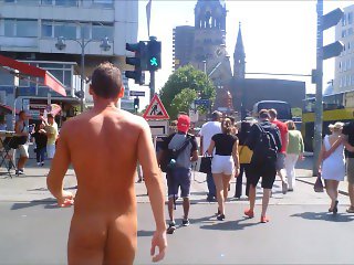naked guy at street in broad daylight