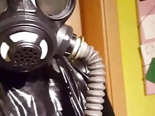 Saturday in Rubber with gasmask