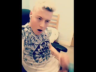 Young British Guy Moaning And Wanking Before Cumming Hard