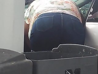 BBW Chubby Thick bent all that ass over at the pump