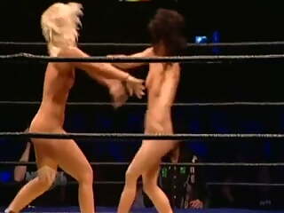 Naked women WWE match