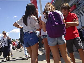 CANDID TEENS ASSES IN SHORTS 47