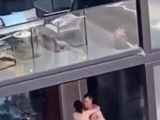 Teen Slut Public Balcony Fucking