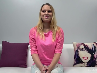 Czech blonde, Klara went to a porn video casting mostly to get her daily dose of fuck