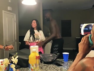 Cuck Hubby Brings Slut Wife Over for some BBC