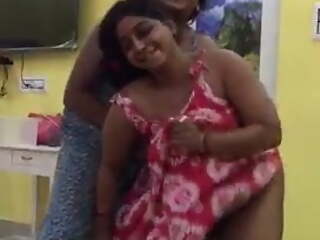 Indian Mom & Aunty Are Dancing Nude In Front Of Son