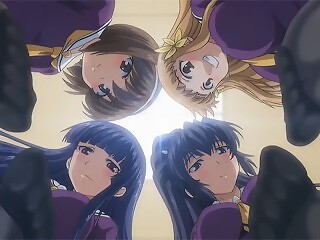 Japanese schoolgirls in pantyhose have a group sex with their teacher  hentai uncensored anime