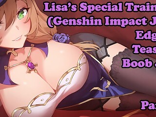 Hentai JOI - Lisa's Special Training Session, Session 1 (Edging, Teasing, Boob Job, Genshin Impact)