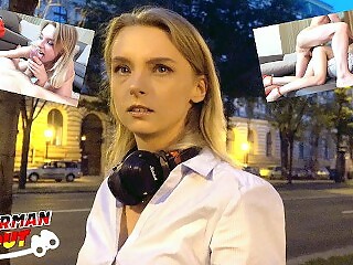 GERMAN SCOUT - CUTE COLLEGE TEEN CANDY SEDUCE TO FUCK AT PICKUP MODEL JOB