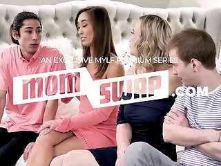 Mom Swap - Gorgeous Big Titted Stepmoms Swap And Teach Their Horny Stepsons How To Masturbate 
