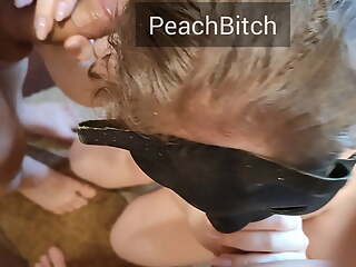 PeachBitch:Young Wife Sucks Two Cocks And Swallows Cum.
