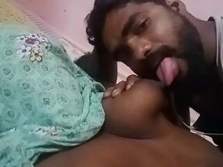 Tamil wife boobs pressing big Boob sexy wife 