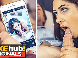 FAKEhub - Indian Desi hot wife MILF filmed taking cheating husbands thick cock in her hairy pussy by cuckold