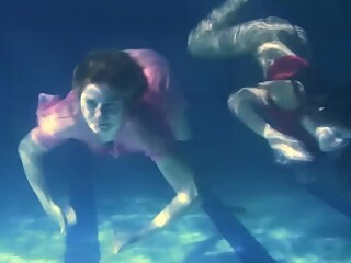 Mihalkova and Siskina and other babes underwater naked