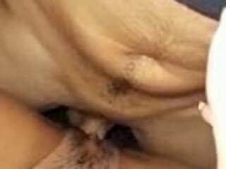 Close up fucking. My girlfriend didn't want fast fucking inside her tight pussy.