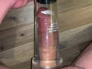 Hands Free Orgasm from Penis Pump